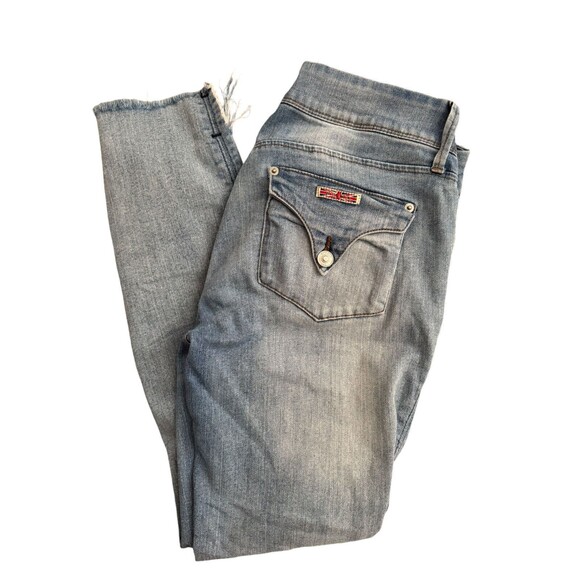 Hudson Jeans Light‎ Blue Cat Midrise Skinny Denim Stretch Step Hem Women's 28 - Picture 4 of 9